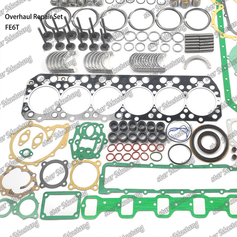 FE6 12V مجموعة إصلاحات رئيسية أسطوانة غطاء البستون مجموعة غسيل مجموعة صمام مقعد دليل محمل رئيسي