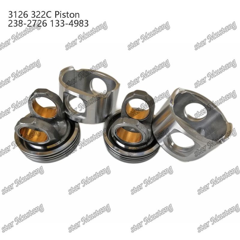 المكبس 3126 322C غرفة الاحتراق 74mm 238-2726 133-4983 مناسبة لقطع محركات الديزل Caterpillar