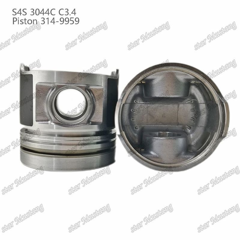 S4S 3044C C3.4 825 محرك البستون غرفة الفين حجم 53mm 60mm حلقة الزيت 4mm 314-9959 لقطع غيار محرك Mitsubishi
