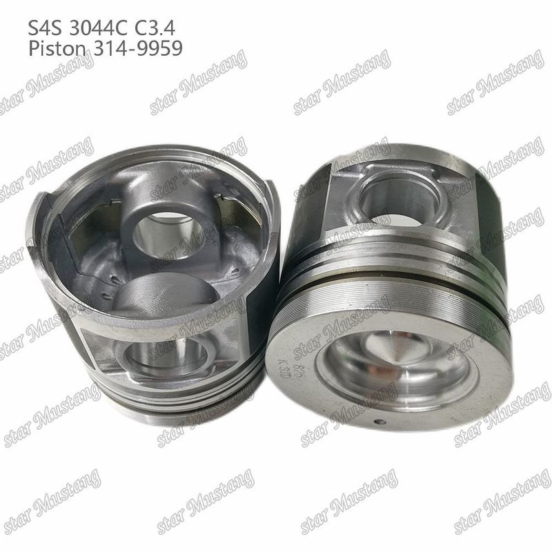 S4S 3044C C3.4 825 محرك البستون غرفة الفين حجم 53mm 60mm حلقة الزيت 4mm 314-9959 لقطع غيار محرك Mitsubishi