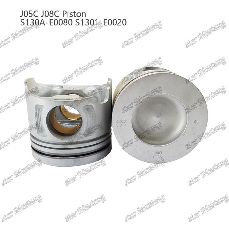 المكبس J05C J08C مع غطاء النحاس 65mm غرفة الاحتراق التبريد الداخلي S130A-E0080 S1301-E0020