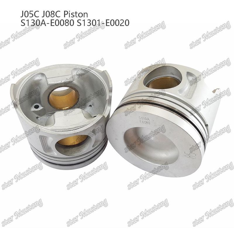 المكبس J05C J08C مع غطاء النحاس 65mm غرفة الاحتراق التبريد الداخلي S130A-E0080 S1301-E0020