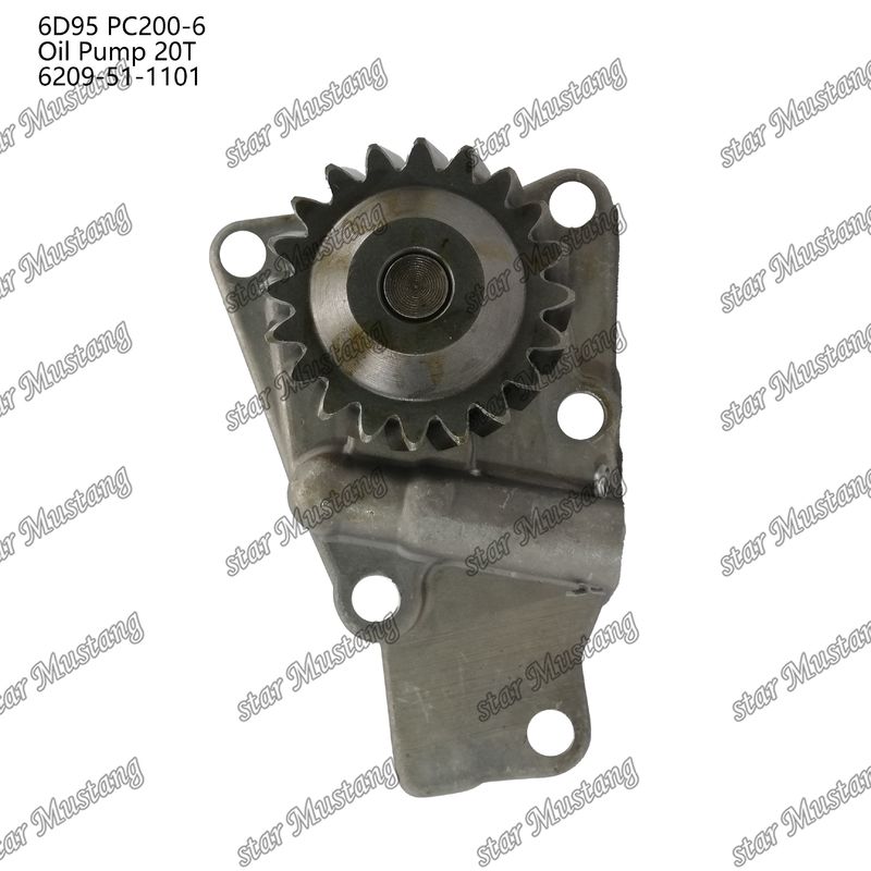 مضخة زيت 6D95 PC200-6 20T 6209-51-1101 لقطع غيار محرك كوماتسو