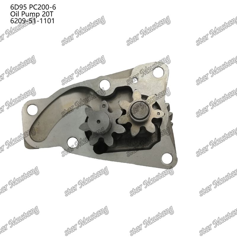 مضخة زيت 6D95 PC200-6 20T 6209-51-1101 لقطع غيار محرك كوماتسو