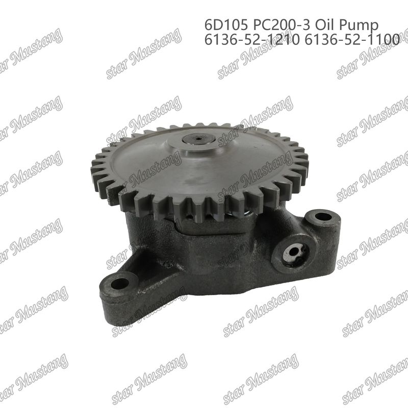 مضخة زيت 6D105 PC200-3 6136-52-1210 6136-52-1100 لقطع غيار محرك كوماتسو