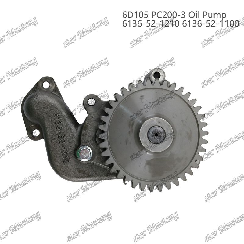 مضخة زيت 6D105 PC200-3 6136-52-1210 6136-52-1100 لقطع غيار محرك كوماتسو