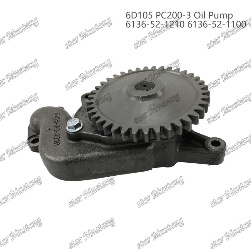مضخة زيت 6D105 PC200-3 6136-52-1210 6136-52-1100 لقطع غيار محرك كوماتسو