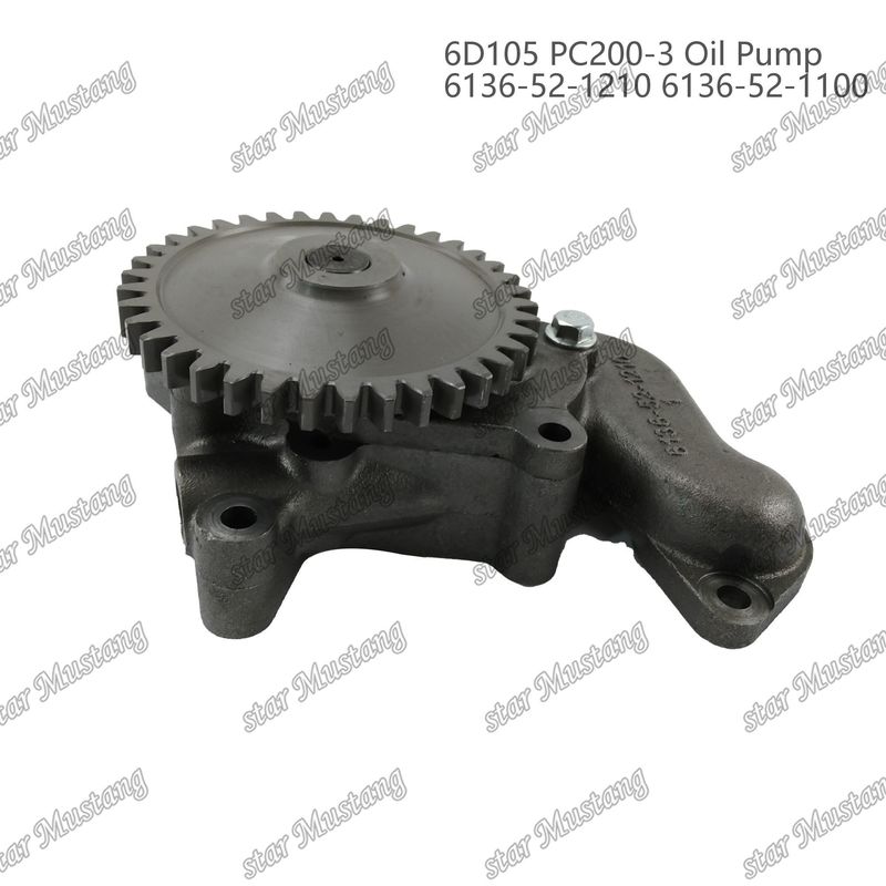 مضخة زيت 6D105 PC200-3 6136-52-1210 6136-52-1100 لقطع غيار محرك كوماتسو