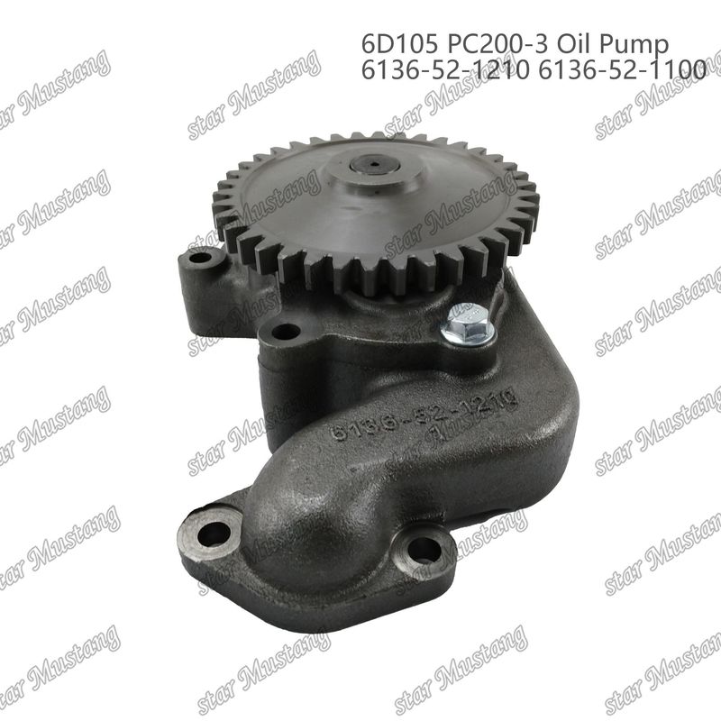 مضخة زيت 6D105 PC200-3 6136-52-1210 6136-52-1100 لقطع غيار محرك كوماتسو
