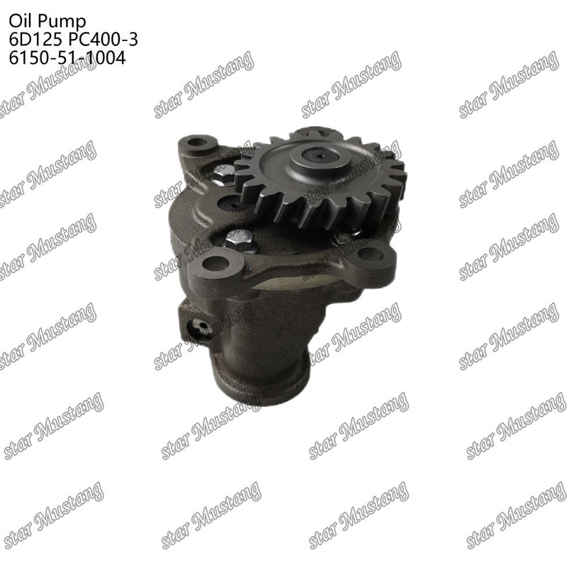 مضخة زيت 6D125 PC400-3 مسطحة 6150-51-1004 لقطع غيار محرك كوماتسو