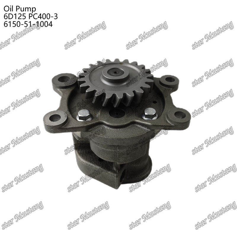 مضخة زيت 6D125 PC400-3 مسطحة 6150-51-1004 لقطع غيار محرك كوماتسو