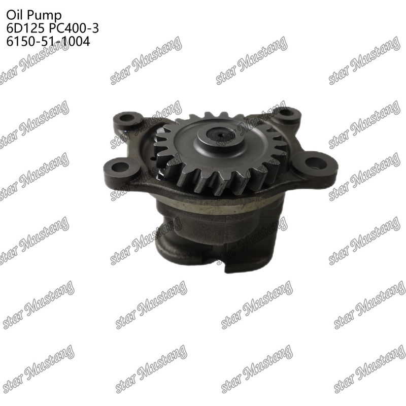 مضخة زيت 6D125 PC400-3 مسطحة 6150-51-1004 لقطع غيار محرك كوماتسو