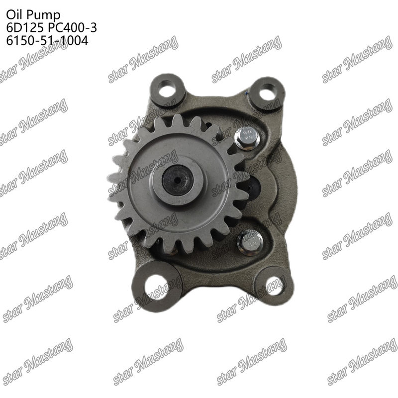 مضخة زيت 6D125 PC400-3 مسطحة 6150-51-1004 لقطع غيار محرك كوماتسو