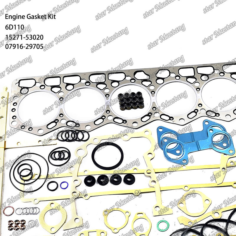 6D110 مجموعة غسيل كاملة 6138-K1-9901 6138-K2-9901 مناسبة لـ Komatsu