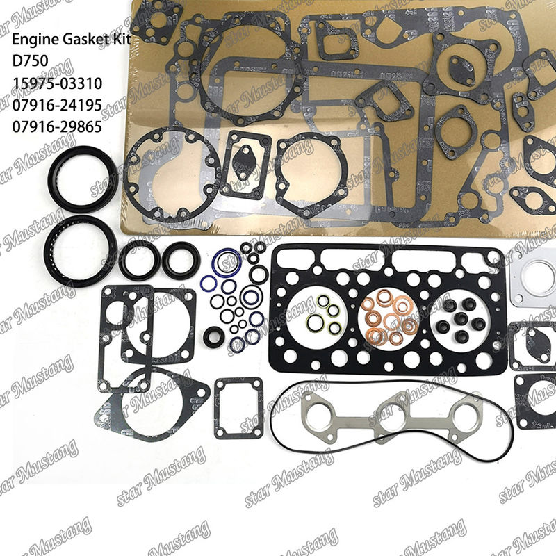 D750 مجموعة الصمامات الكاملة الصمامات الرأس 15975-03310 العلوية 07916-24195 السفلية 07916-29865 مناسبة لـ Kubota