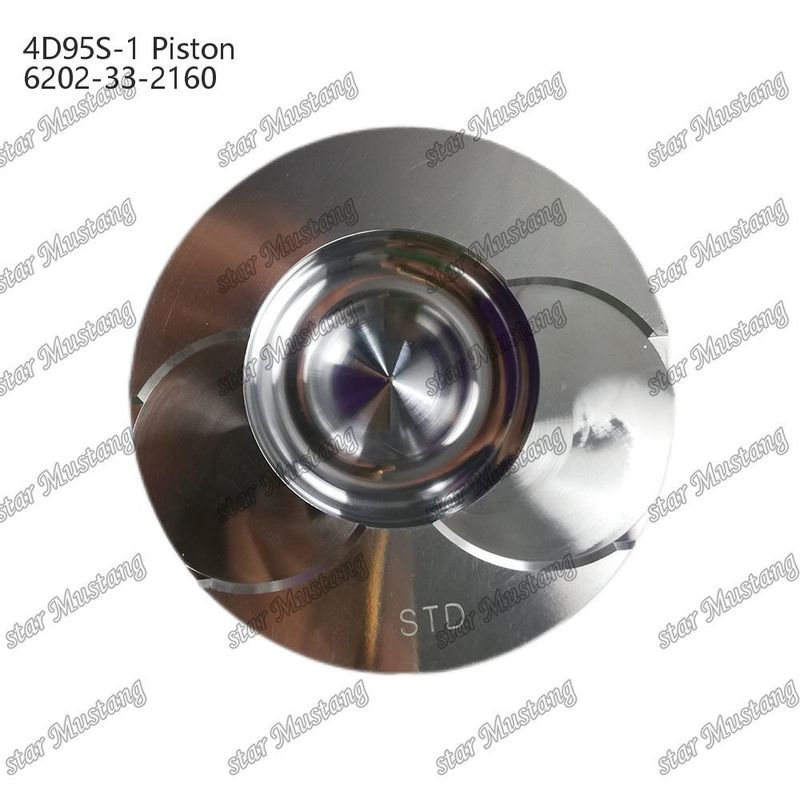 البستون 4D95S-1 104mm عالية مستديرة أسفل 51mm غرفة الاحتراق 6202-33-2160 لقطاع قطع الغيار Kumatsu المحرك