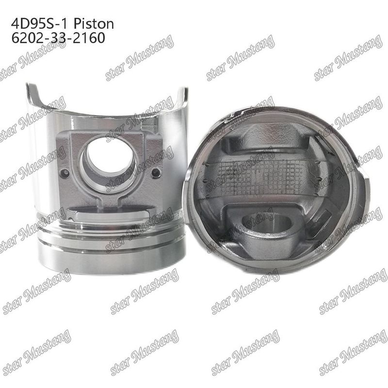 البستون 4D95S-1 104mm عالية مستديرة أسفل 51mm غرفة الاحتراق 6202-33-2160 لقطاع قطع الغيار Kumatsu المحرك