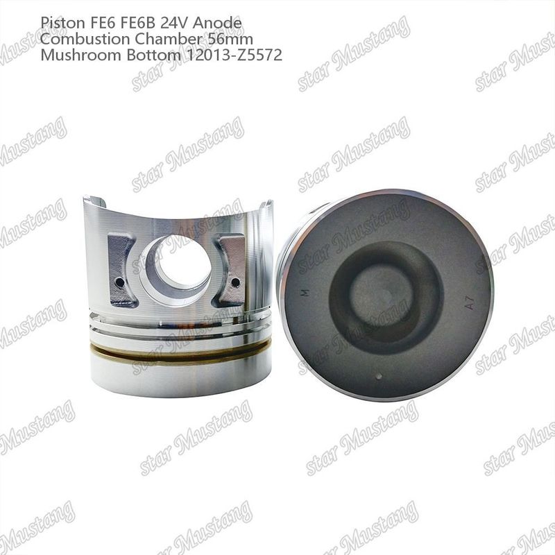 المكبس FE6 FE6B 24V غرفة الاحتراق 56mm الفطر الجزء السفلي الأنون 12013-Z5572 لجزء احتياطي من محرك نيسان