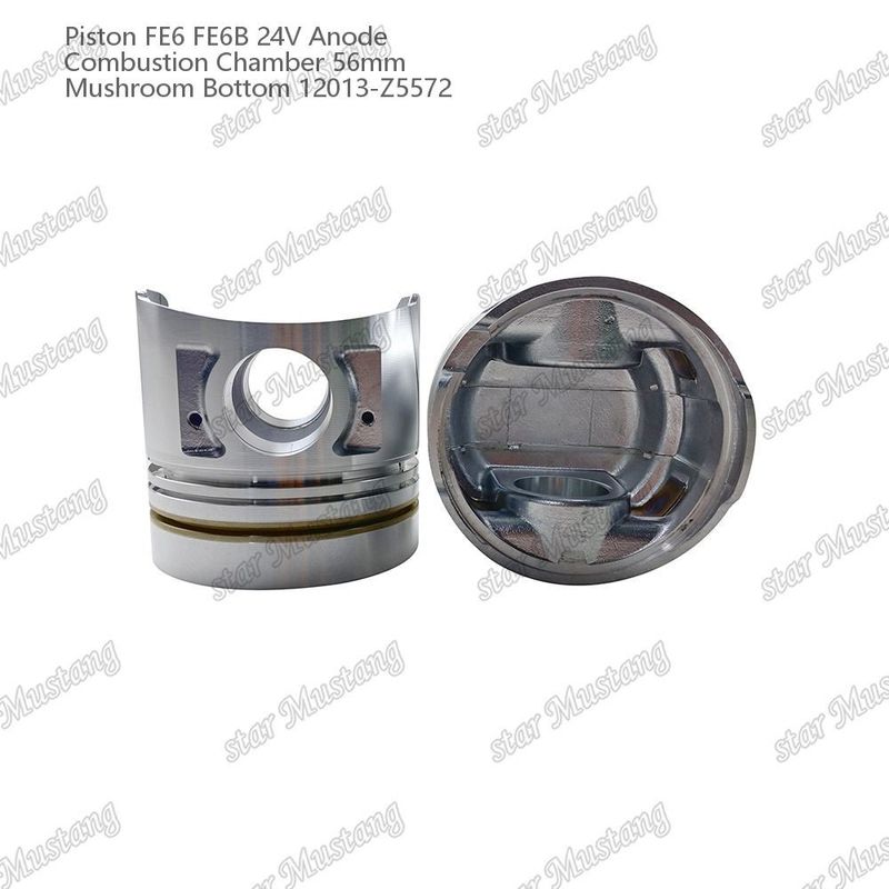 المكبس FE6 FE6B 24V غرفة الاحتراق 56mm الفطر الجزء السفلي الأنون 12013-Z5572 لجزء احتياطي من محرك نيسان