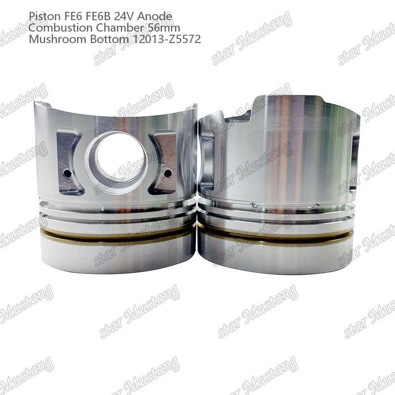 المكبس FE6 FE6B 24V غرفة الاحتراق 56mm الفطر الجزء السفلي الأنون 12013-Z5572 لجزء احتياطي من محرك نيسان