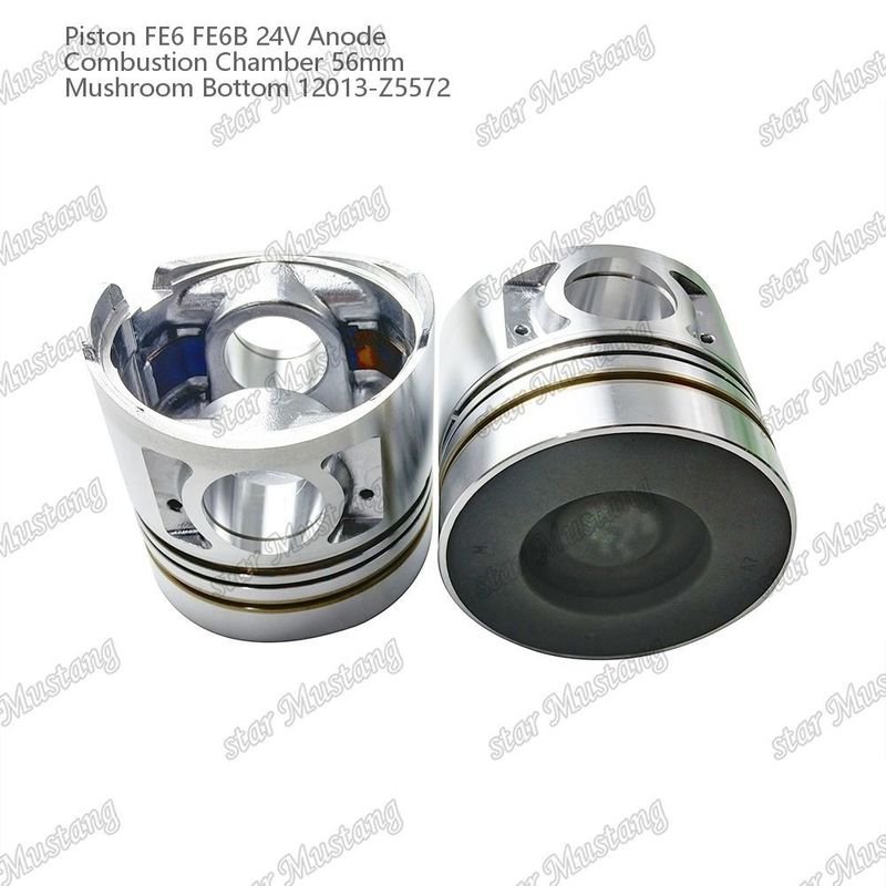 المكبس FE6 FE6B 24V غرفة الاحتراق 56mm الفطر الجزء السفلي الأنون 12013-Z5572 لجزء احتياطي من محرك نيسان