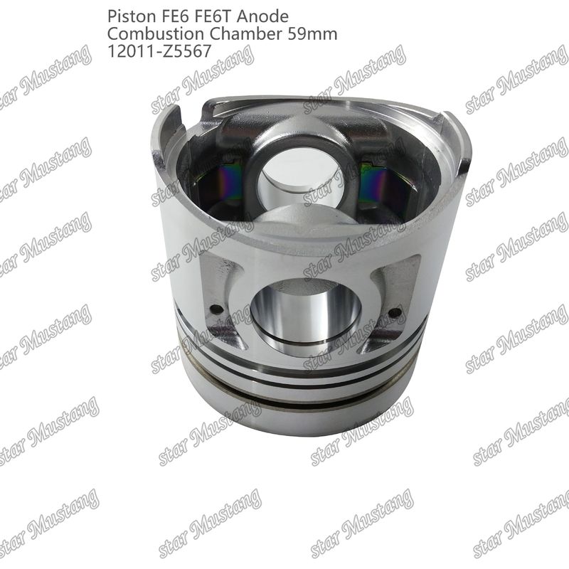المكبس FE6 FE6T غرفة الاحتراق 59mm أرضية حادة 3x2x4mm 12011-Z5567 لأجزاء احتياطية محرك Mitsubishi