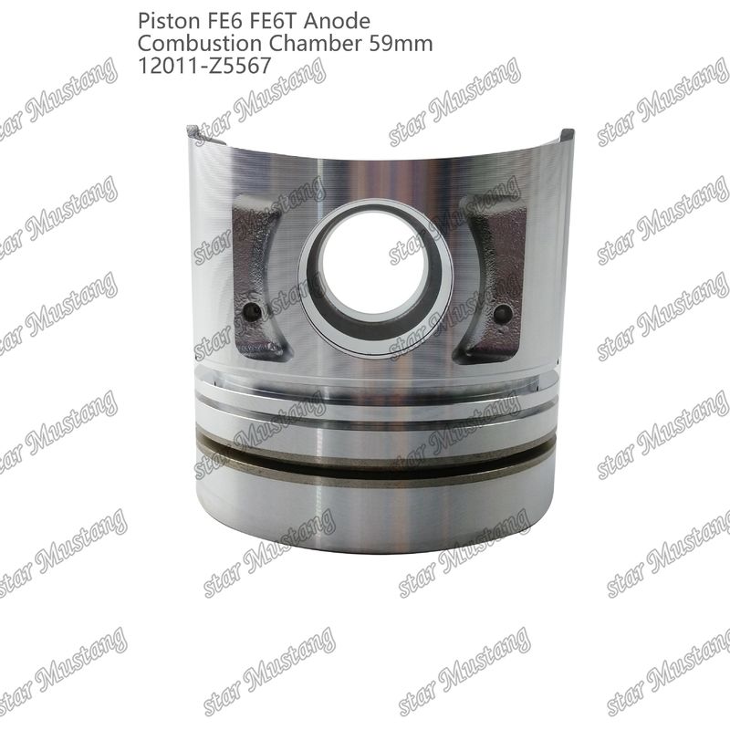 المكبس FE6 FE6T غرفة الاحتراق 59mm أرضية حادة 3x2x4mm 12011-Z5567 لأجزاء احتياطية محرك Mitsubishi