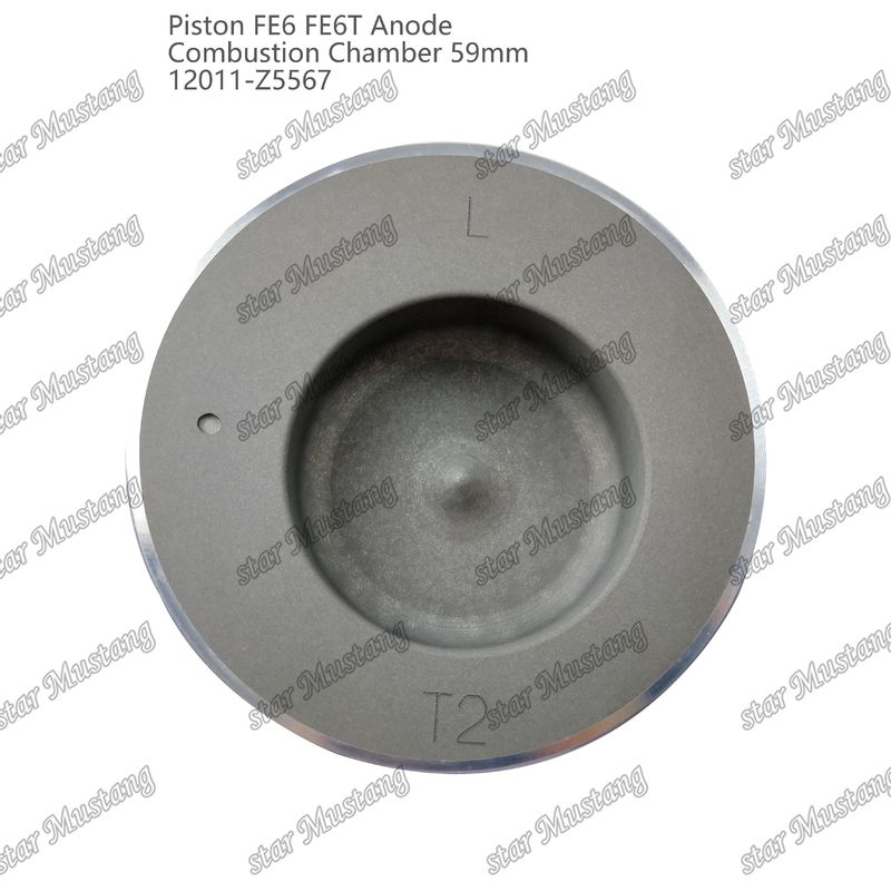 المكبس FE6 FE6T غرفة الاحتراق 59mm أرضية حادة 3x2x4mm 12011-Z5567 لأجزاء احتياطية محرك Mitsubishi