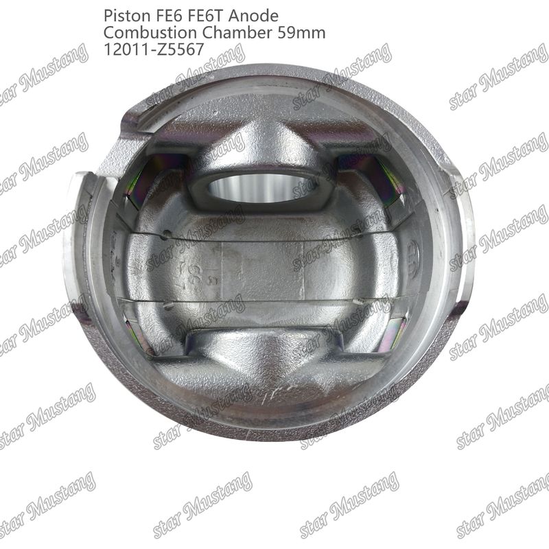 المكبس FE6 FE6T غرفة الاحتراق 59mm أرضية حادة 3x2x4mm 12011-Z5567 لأجزاء احتياطية محرك Mitsubishi