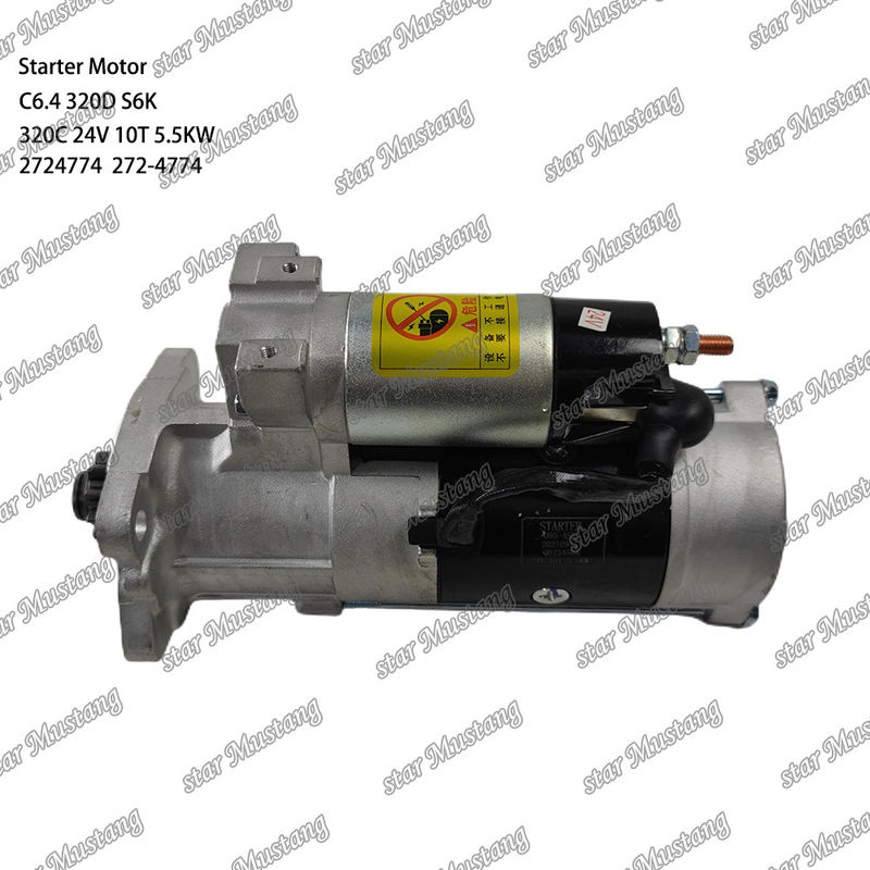 محرك بداية المحرك C6.4 320D S6K 320C 24V 10T 5.5KW 2724774 272-4774 لأجزاء احتياطية محرك كاتربيلر