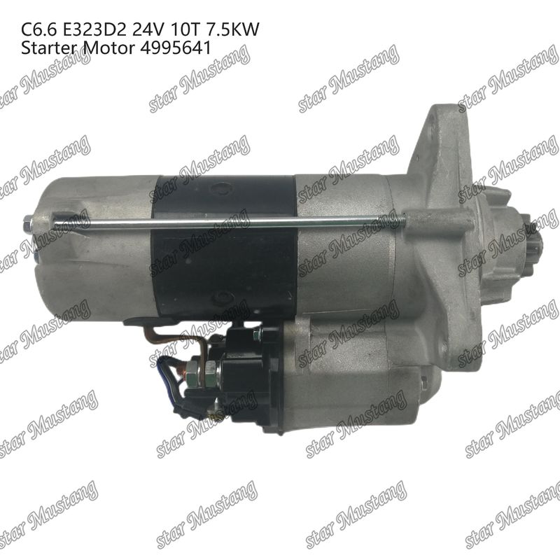 محرك بداية المحرك C6.6 E323D2 24V 10T 7.5KW 4995641 لأجزاء احتياطية محرك Caterpillar