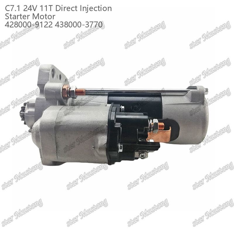 محرك بداية المحرك C7.1 DI نوع 24V 11T 428000-9122 438000-3770 لأجزاء احتياطية محرك Caterpillar