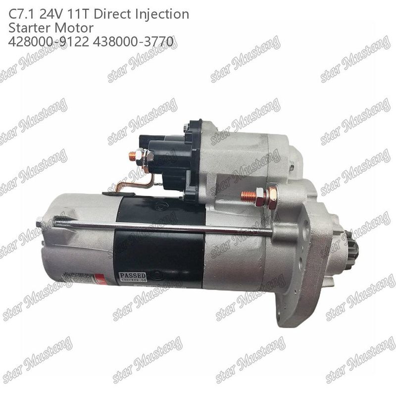 محرك بداية المحرك C7.1 DI نوع 24V 11T 428000-9122 438000-3770 لأجزاء احتياطية محرك Caterpillar