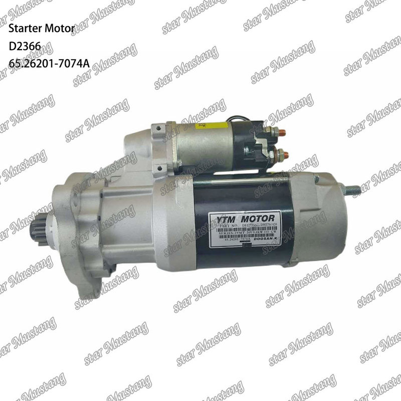D2366 محرك بدء المحرك 39MT 24V 9.0KW 11T 65.26201-7074A لأجزاء احتياطية محرك دوسان دايوو