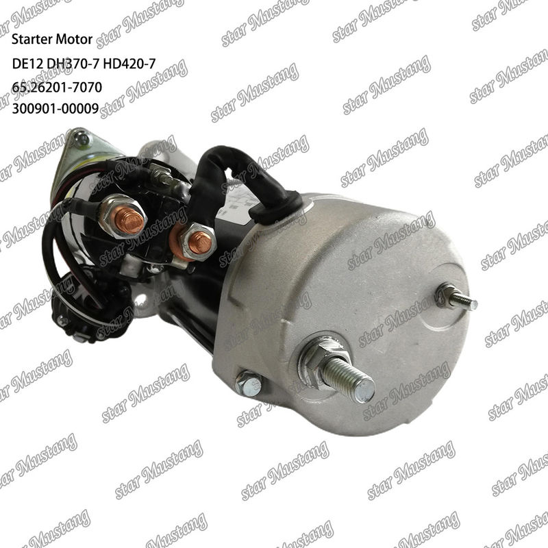 DE12 DH370-7 HD420-7 محرك بدء المحرك 24V 11T 9KW 65.26201-7070 300901-00009 لدوسان دايو قطع غيار المحرك