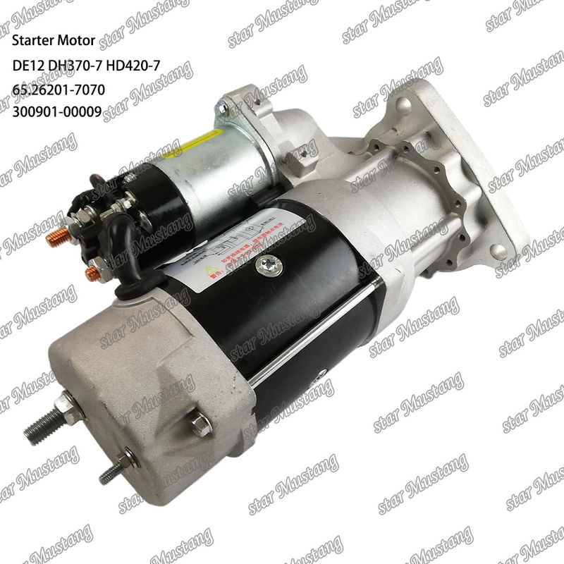 DE12 DH370-7 HD420-7 محرك بدء المحرك 24V 11T 9KW 65.26201-7070 300901-00009 لدوسان دايو قطع غيار المحرك