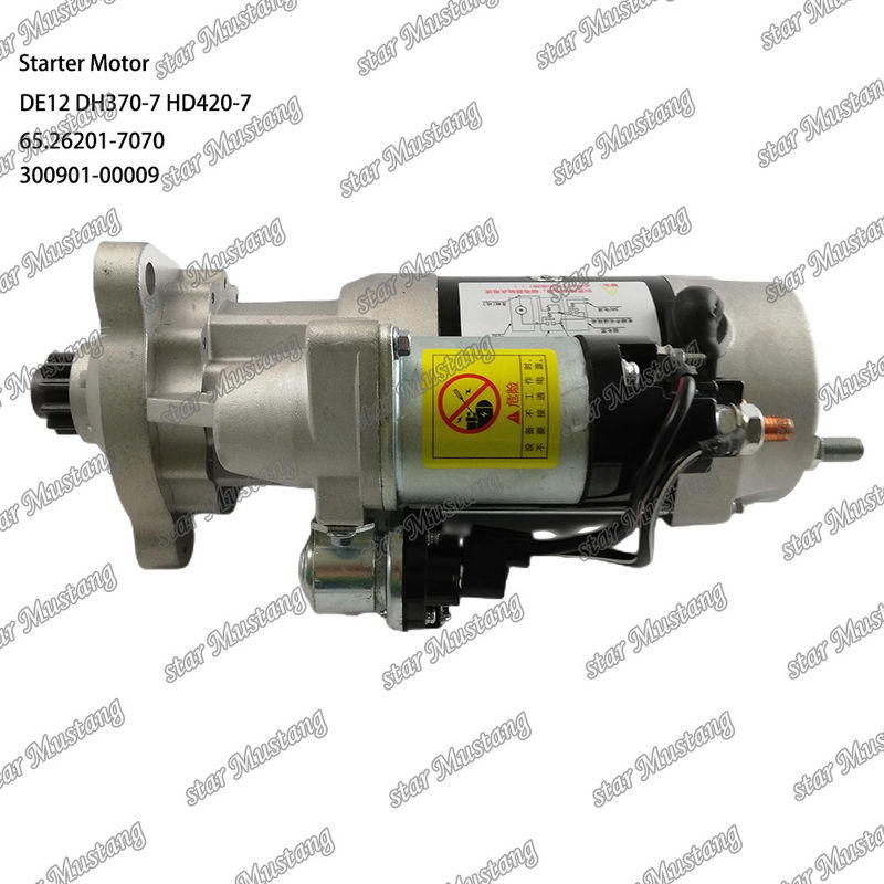 DE12 DH370-7 HD420-7 محرك بدء المحرك 24V 11T 9KW 65.26201-7070 300901-00009 لدوسان دايو قطع غيار المحرك
