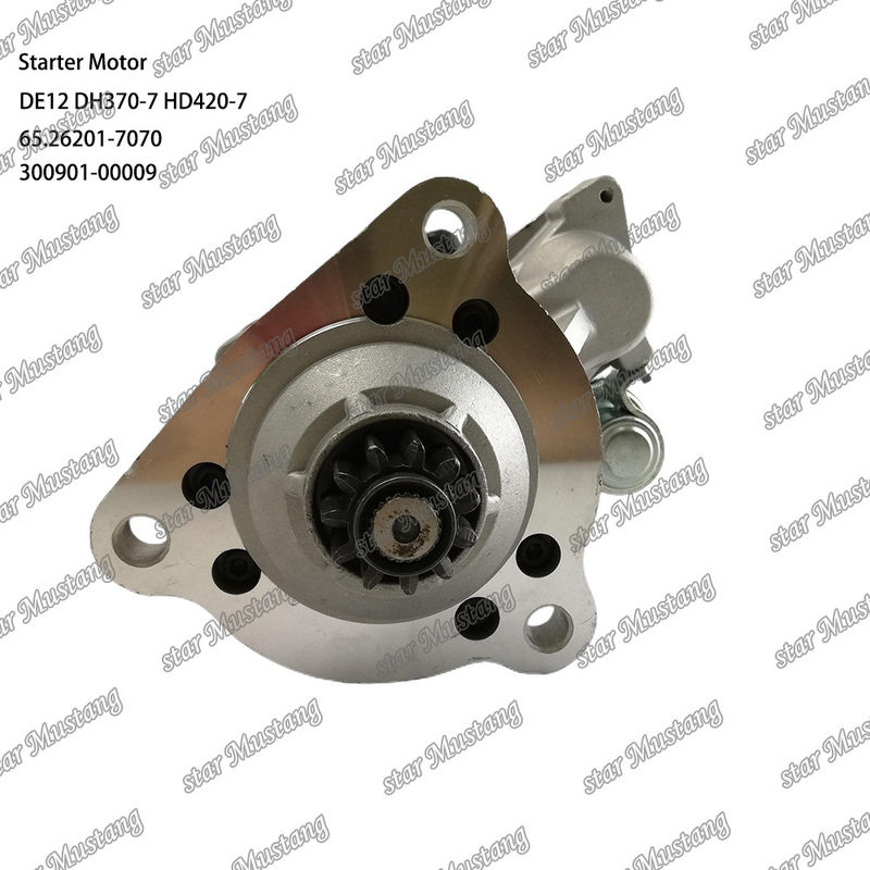 DE12 DH370-7 HD420-7 محرك بدء المحرك 24V 11T 9KW 65.26201-7070 300901-00009 لدوسان دايو قطع غيار المحرك