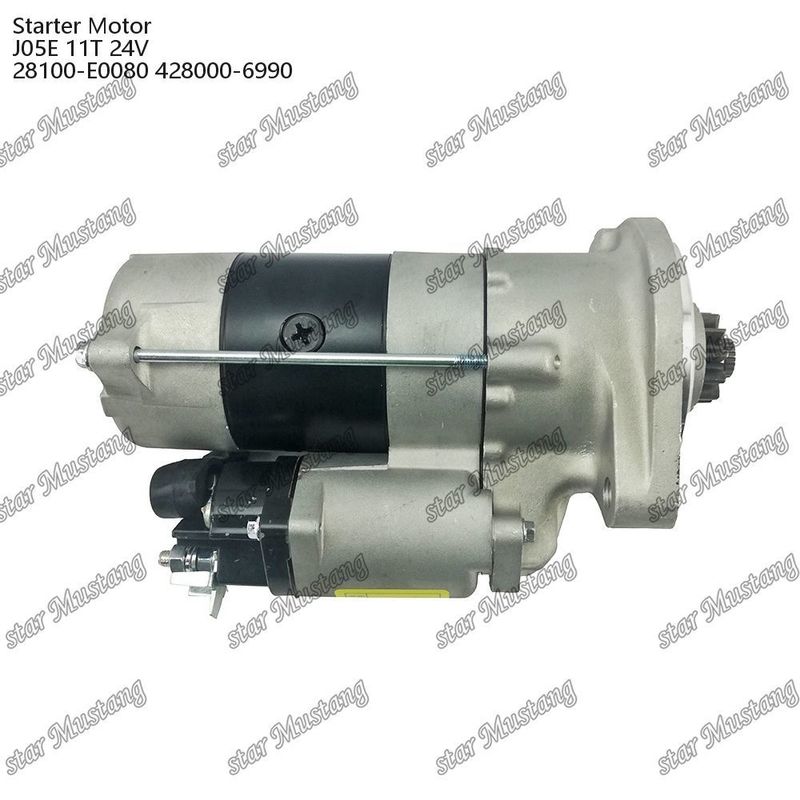 J05E محرك بداية المحرك 11T 24V 28100-E0080 428000-6990 لقطع الغيار المحرك HINO