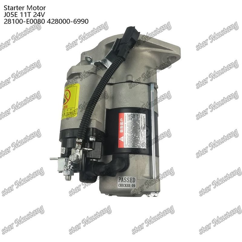 J05E محرك بداية المحرك 11T 24V 28100-E0080 428000-6990 لقطع الغيار المحرك HINO