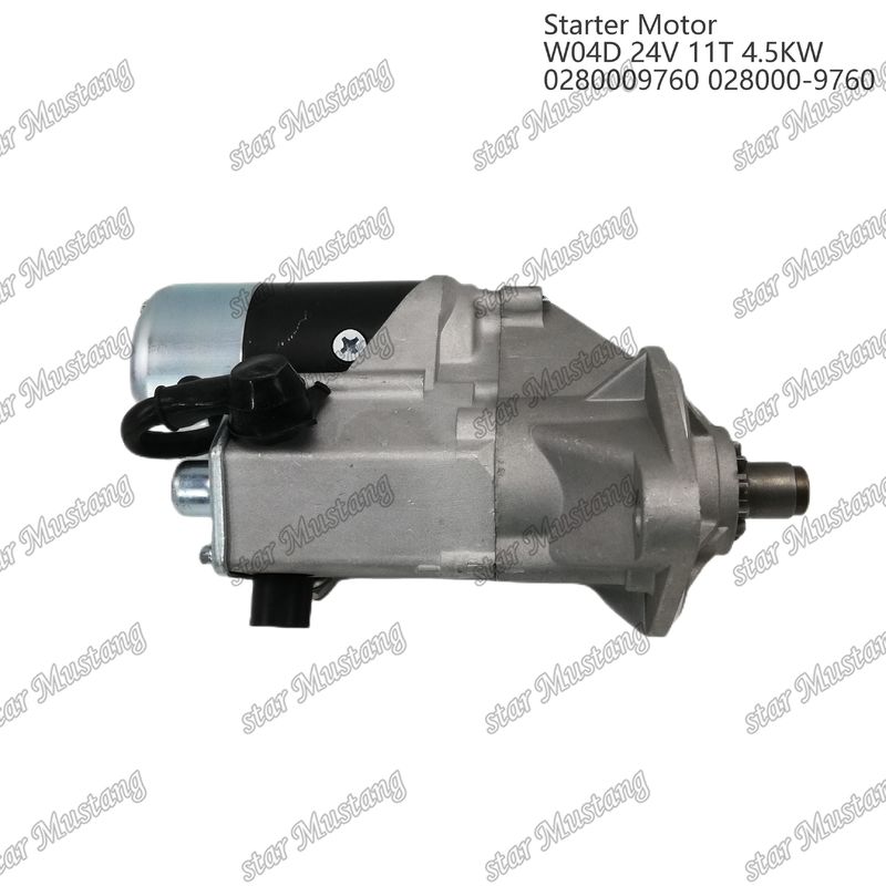 W04D محرك بدء المحرك 24V 11T 4.5KW 0280009760 028000-9760 لأجزاء احتياطية محرك HINO