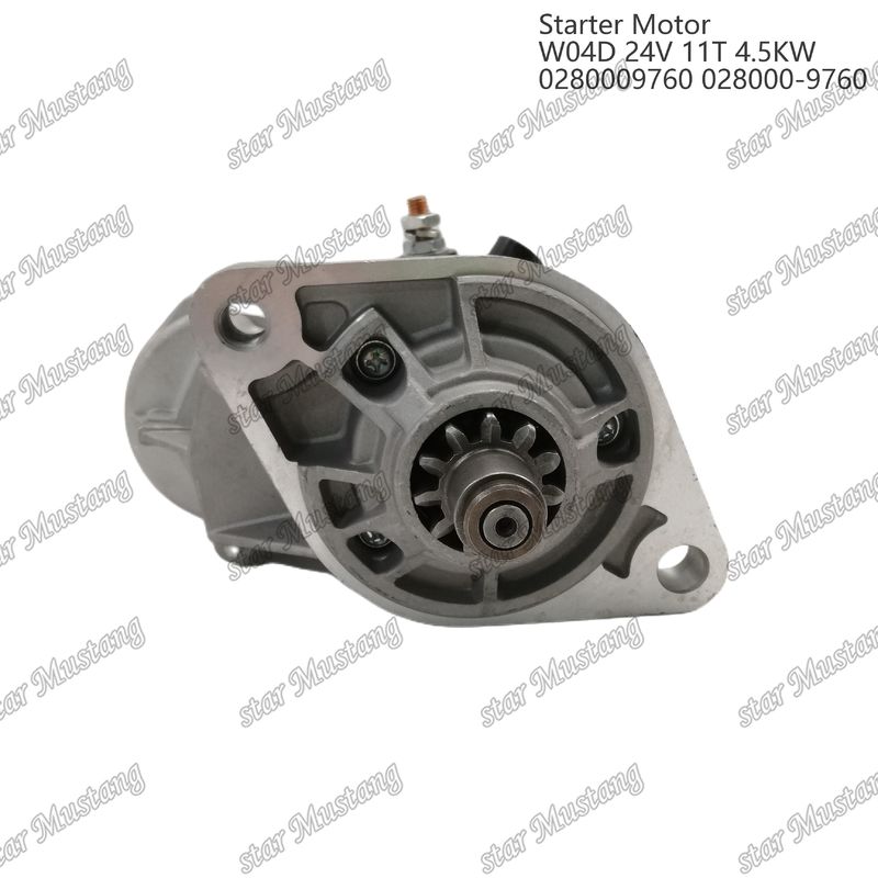 W04D محرك بدء المحرك 24V 11T 4.5KW 0280009760 028000-9760 لأجزاء احتياطية محرك HINO