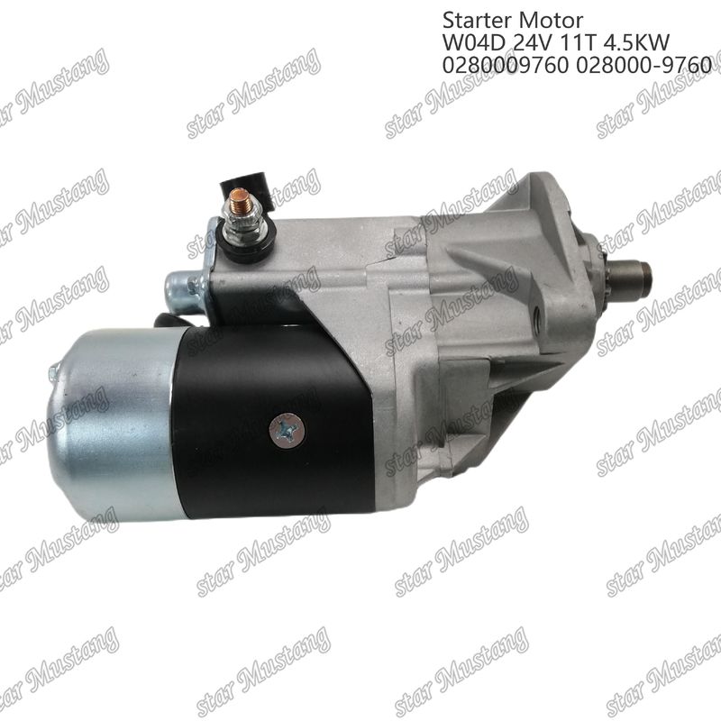 W04D محرك بدء المحرك 24V 11T 4.5KW 0280009760 028000-9760 لأجزاء احتياطية محرك HINO