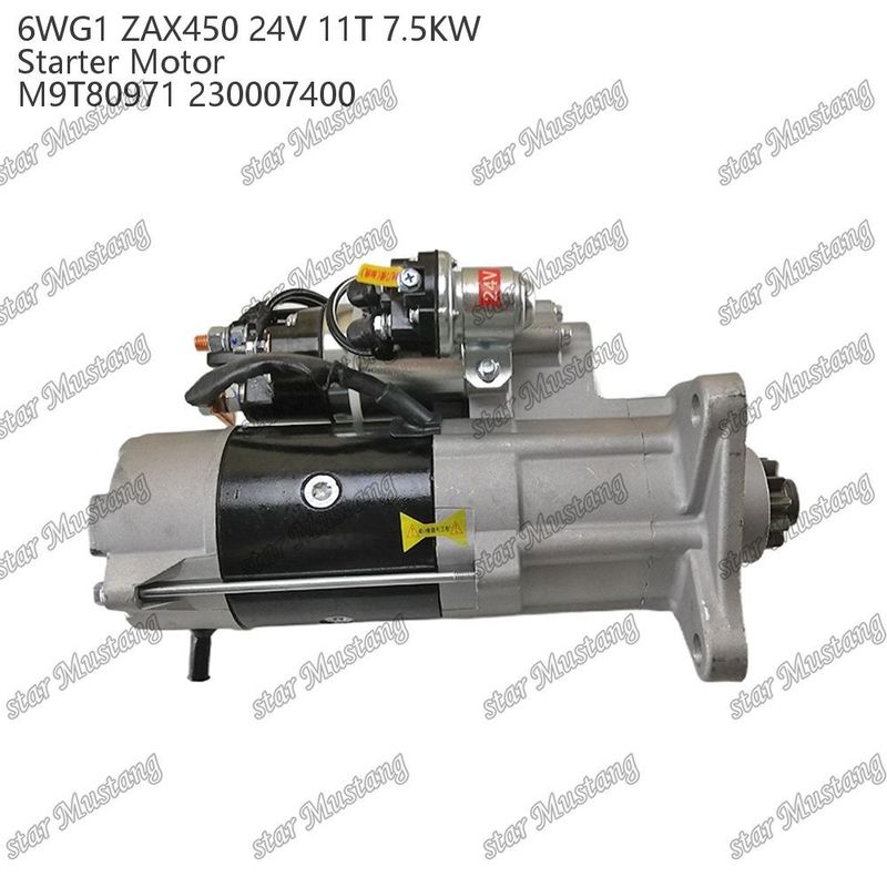 6WG1 ZAX450 محرك محرك 24V 11T 7.5KW نوع DI M9T80971 230007400 لقطع الغيار المحرك ISUZU