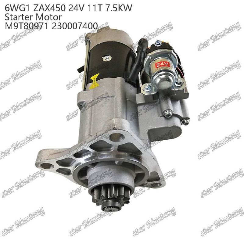 6WG1 ZAX450 محرك محرك 24V 11T 7.5KW نوع DI M9T80971 230007400 لقطع الغيار المحرك ISUZU