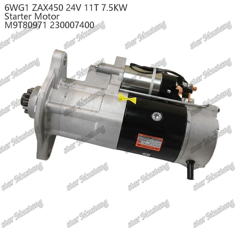 6WG1 ZAX450 محرك محرك 24V 11T 7.5KW نوع DI M9T80971 230007400 لقطع الغيار المحرك ISUZU