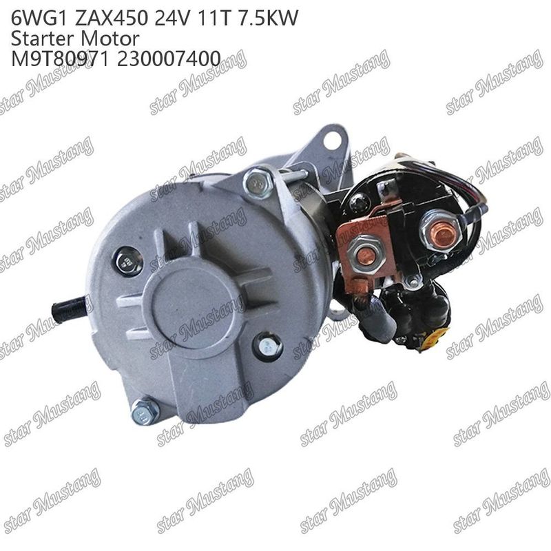 6WG1 ZAX450 محرك محرك 24V 11T 7.5KW نوع DI M9T80971 230007400 لقطع الغيار المحرك ISUZU