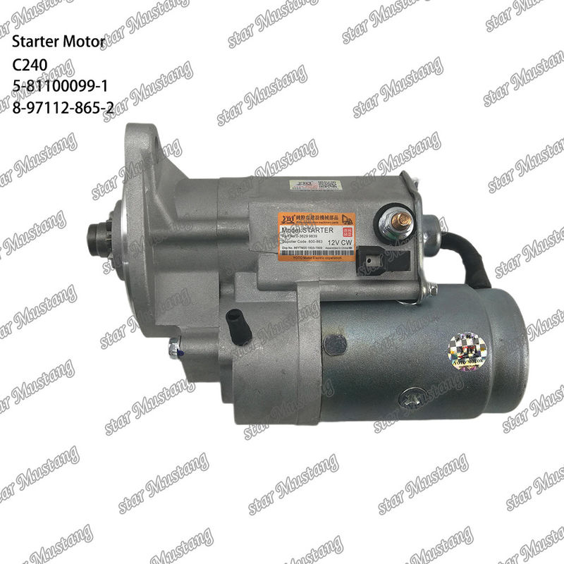 C240 محرك محرك 9T 12V 5-81100099-1 8-97112-865-2 لأجزاء احتياطية محرك ISUZU