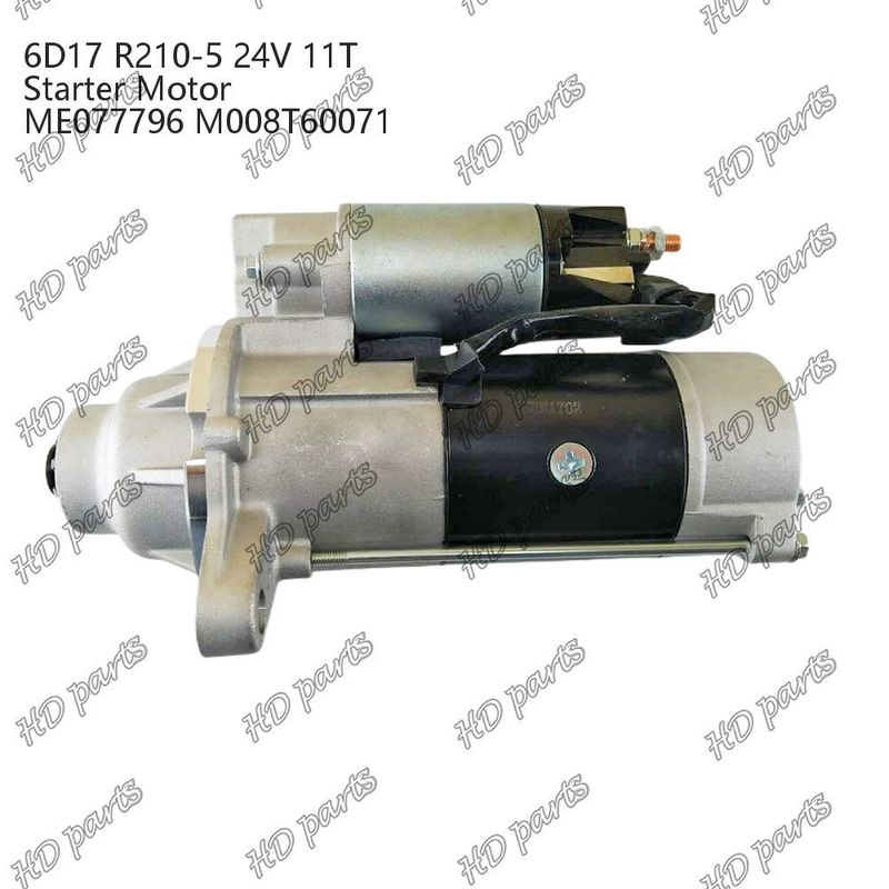 6D17 24V 11T R210-5 ME077796 M008T60071 محرك بادئ تشغيل محرك ديزل شهادات أخرى