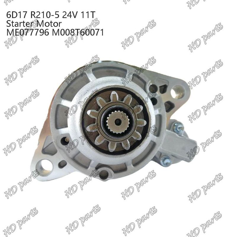6D17 24V 11T R210-5 ME077796 M008T60071 محرك بادئ تشغيل محرك ديزل شهادات أخرى